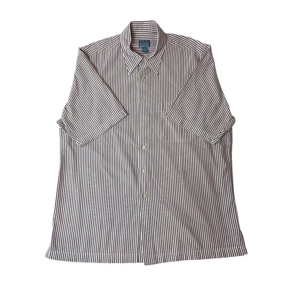 Jos.A.Bank Mens Button-Up Short-Sleeve Shirts Multi-Color Striped Sz L - Picture 2 of 11
